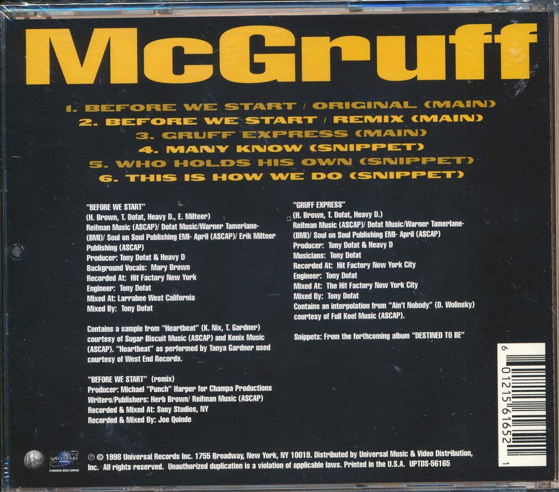 McGruff - Before We Start