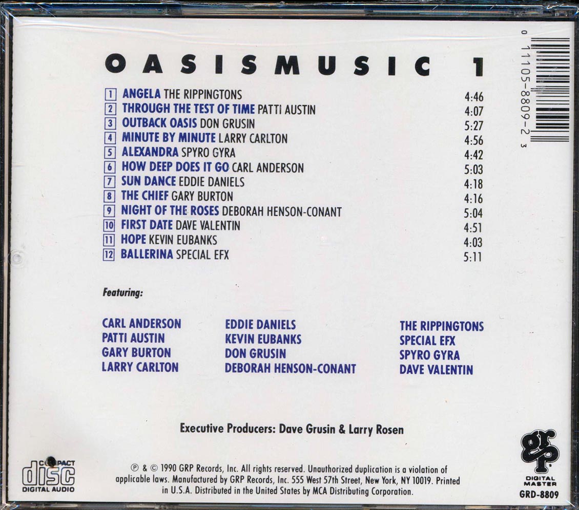The Rippingtons, Patti Austin, Don Grusin, Spyro Gyra, Etc. - GRP And The OASIS 106.1 FM Present Oasismusic 1