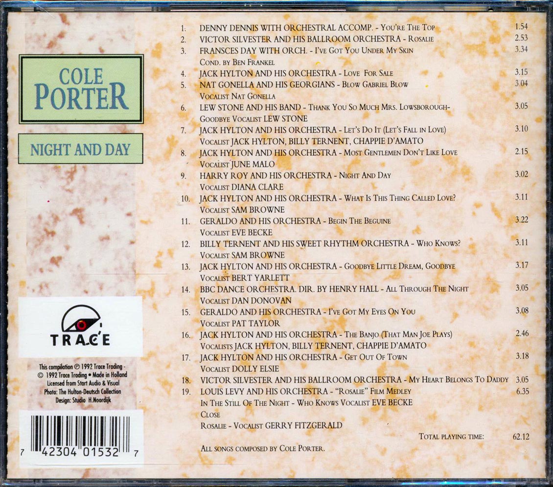 Denny Dennis, Victor Silverster, Fransces Day, Etc. - The World Of Cole Porter: Night And Day