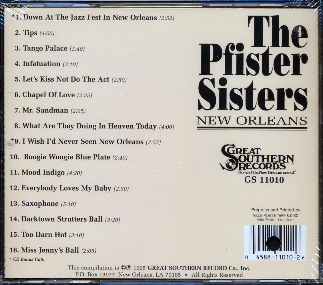 The Pfister Sisters - New Orleans (marked/ltd stock)