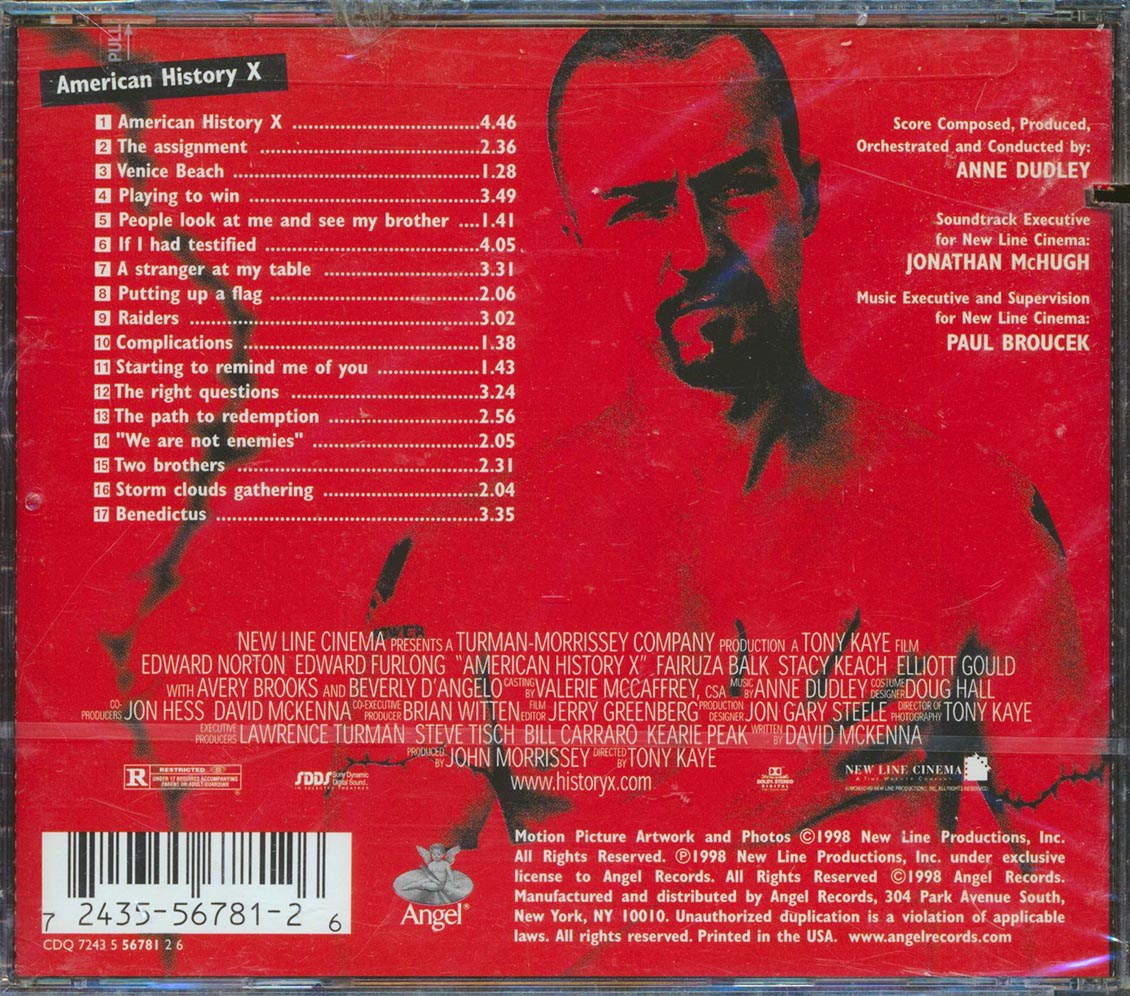 Anne Dudley - American History X: Original Film Score (marked/ltd stock)