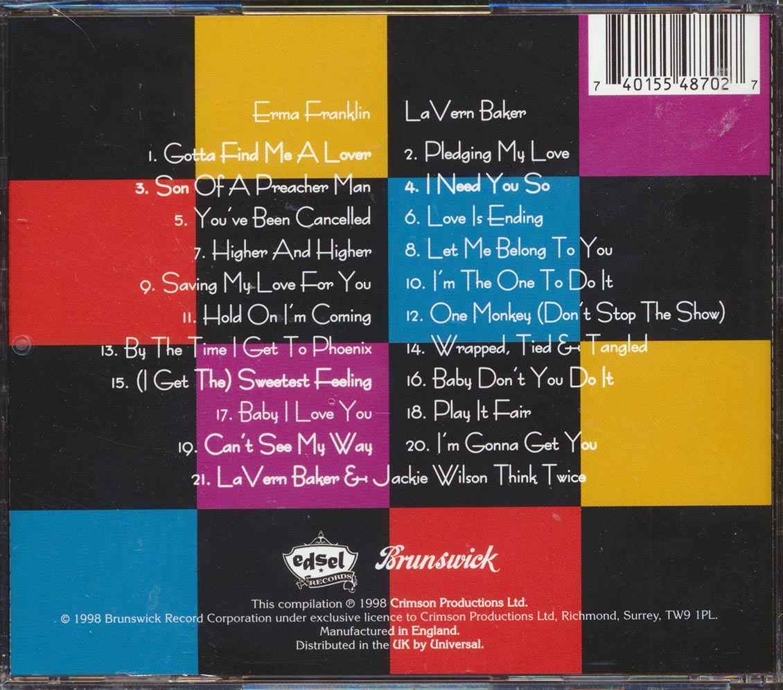 Erma Franklin, LaVern Baker - Brunswick's Super Soul Sisters (20 tracks)