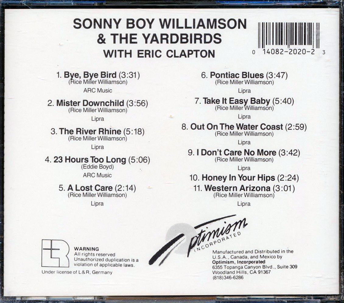 Sonny Boy Williamson, The Yardbirds, Eric Clapton - Live In London