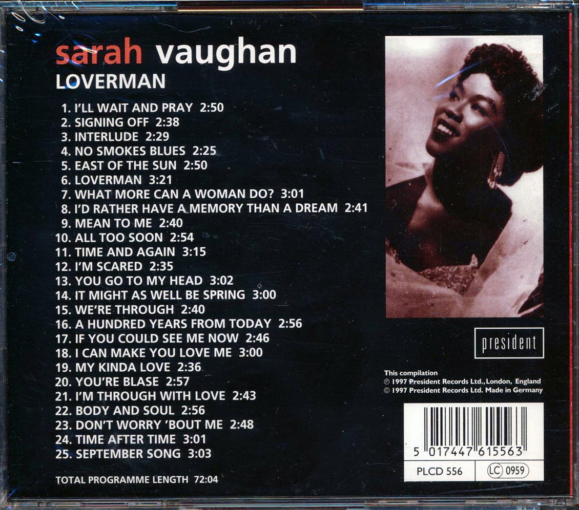 Sarah Vaughan - Loverman (25 tracks)