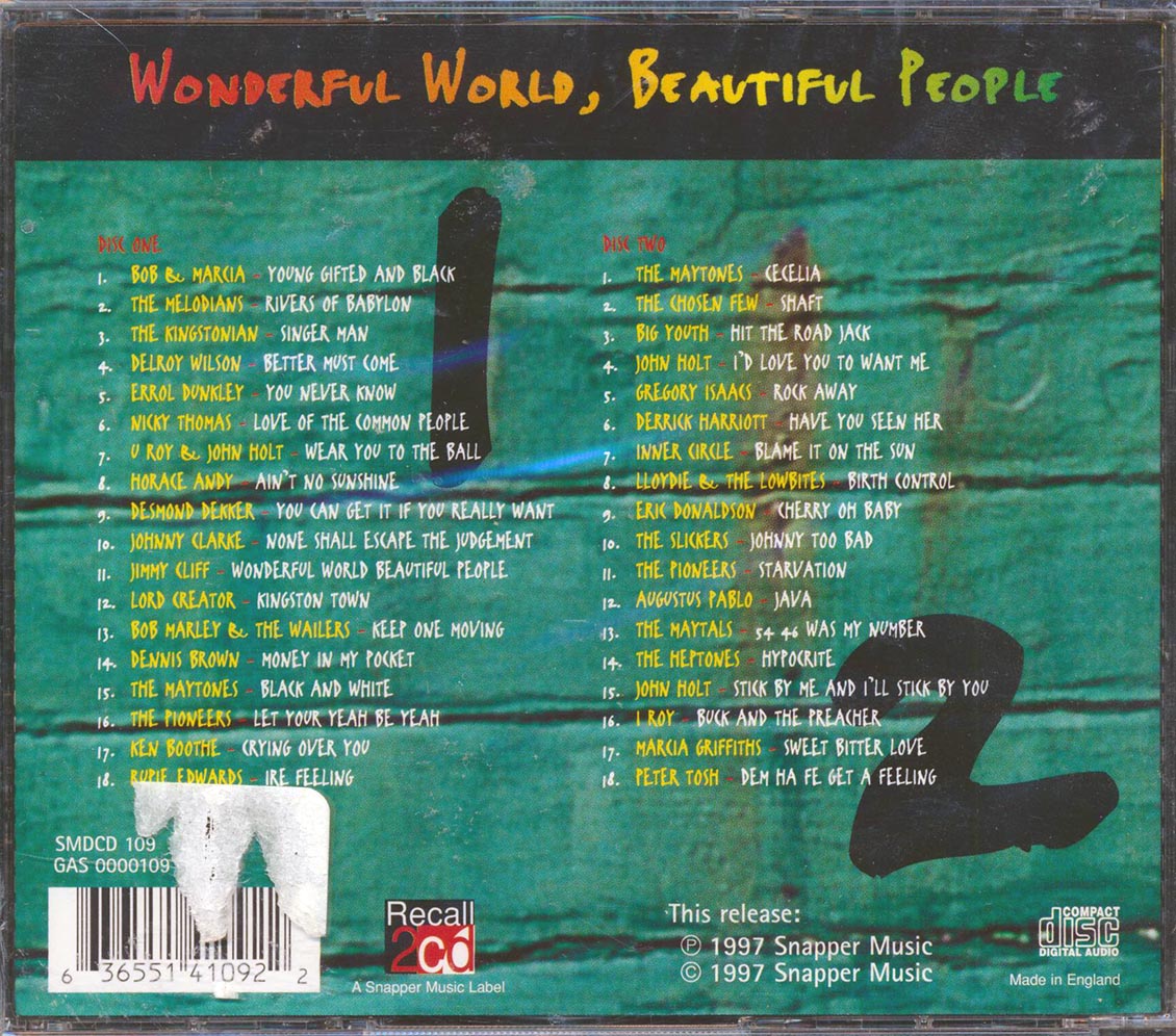 Ken Boothe, Bob Andy, The Melodians, Delroy Wilson, Lord Creator, Etc. - Wonderful World, Beautiful People: A Collection Of Reggae Classics (36 tracks) (2xCD)