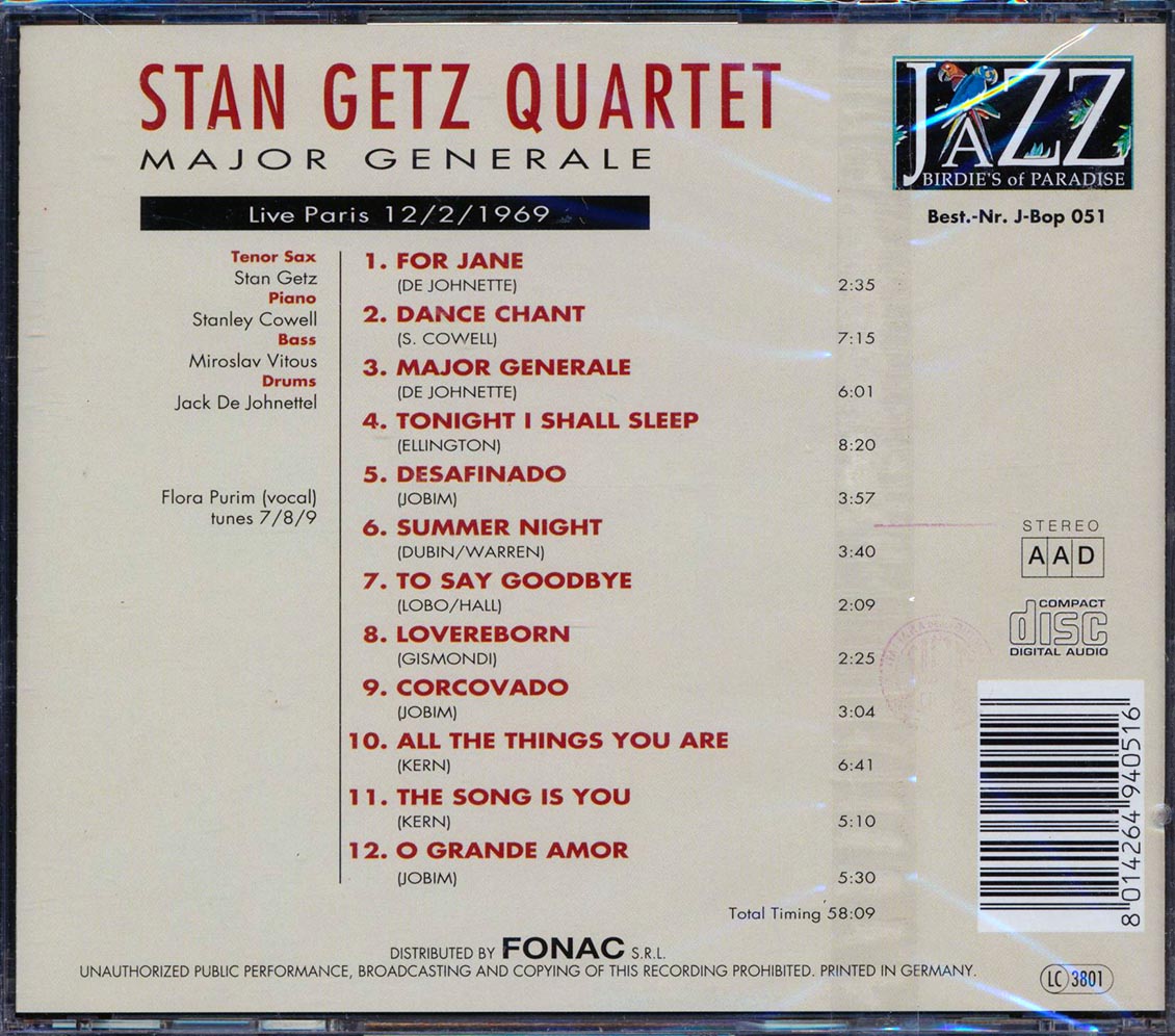 Stan Getz Quartet - Major Generale