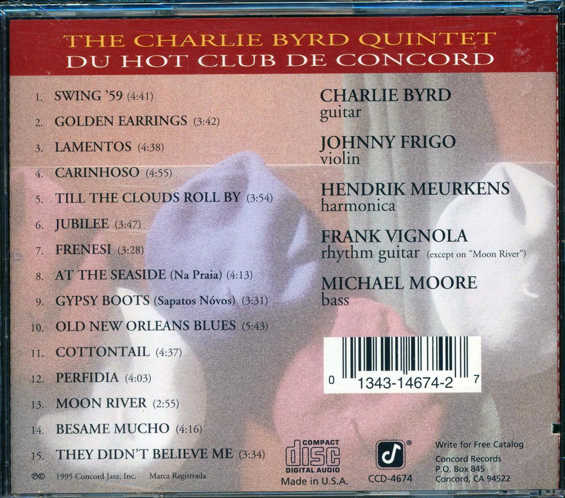 The Charlie Byrd Quintet - Du Hot Club De Concord