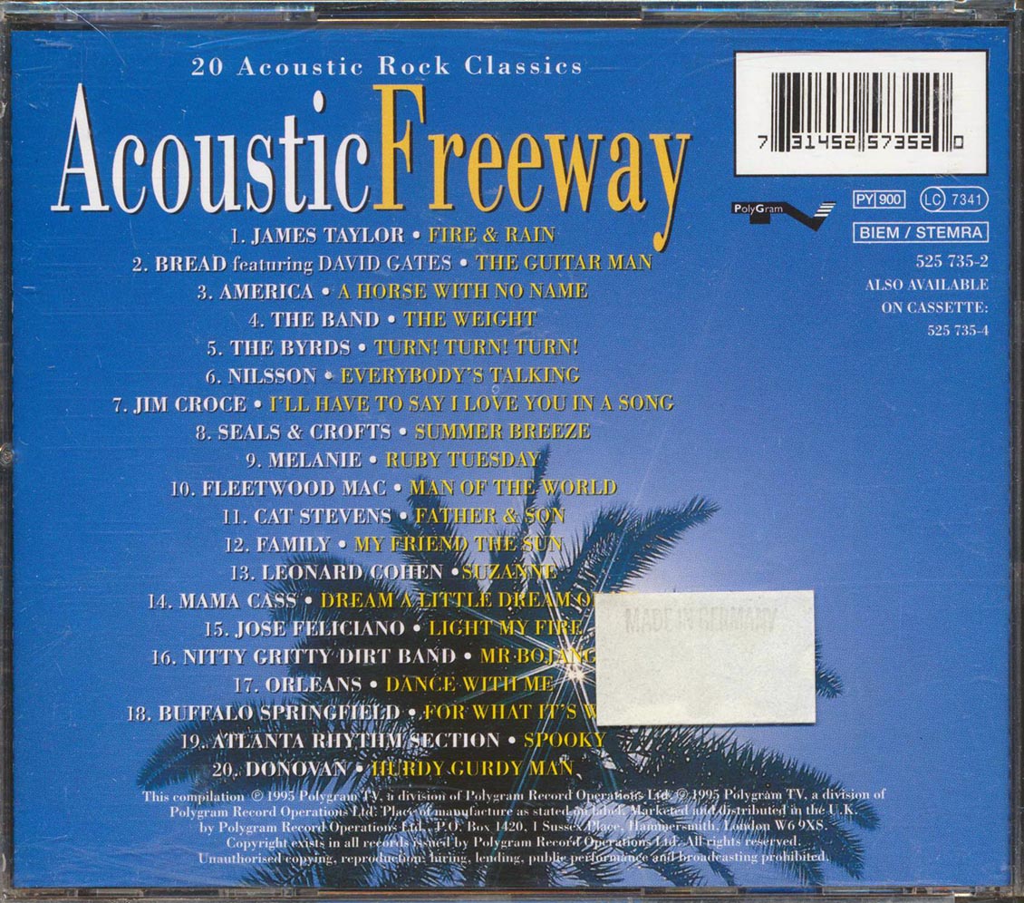 James Taylor, Bread, America, The Band, The Byrds, Etc. - Acoustic Freeway