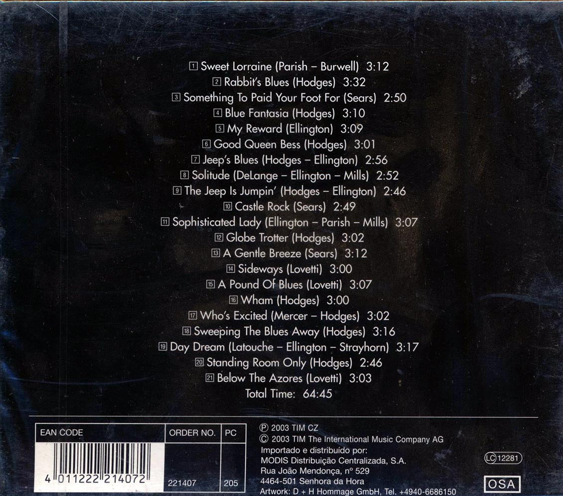 Johnny Hodges - The Best Of Johnny Hodges: Original Hits (21 tracks)