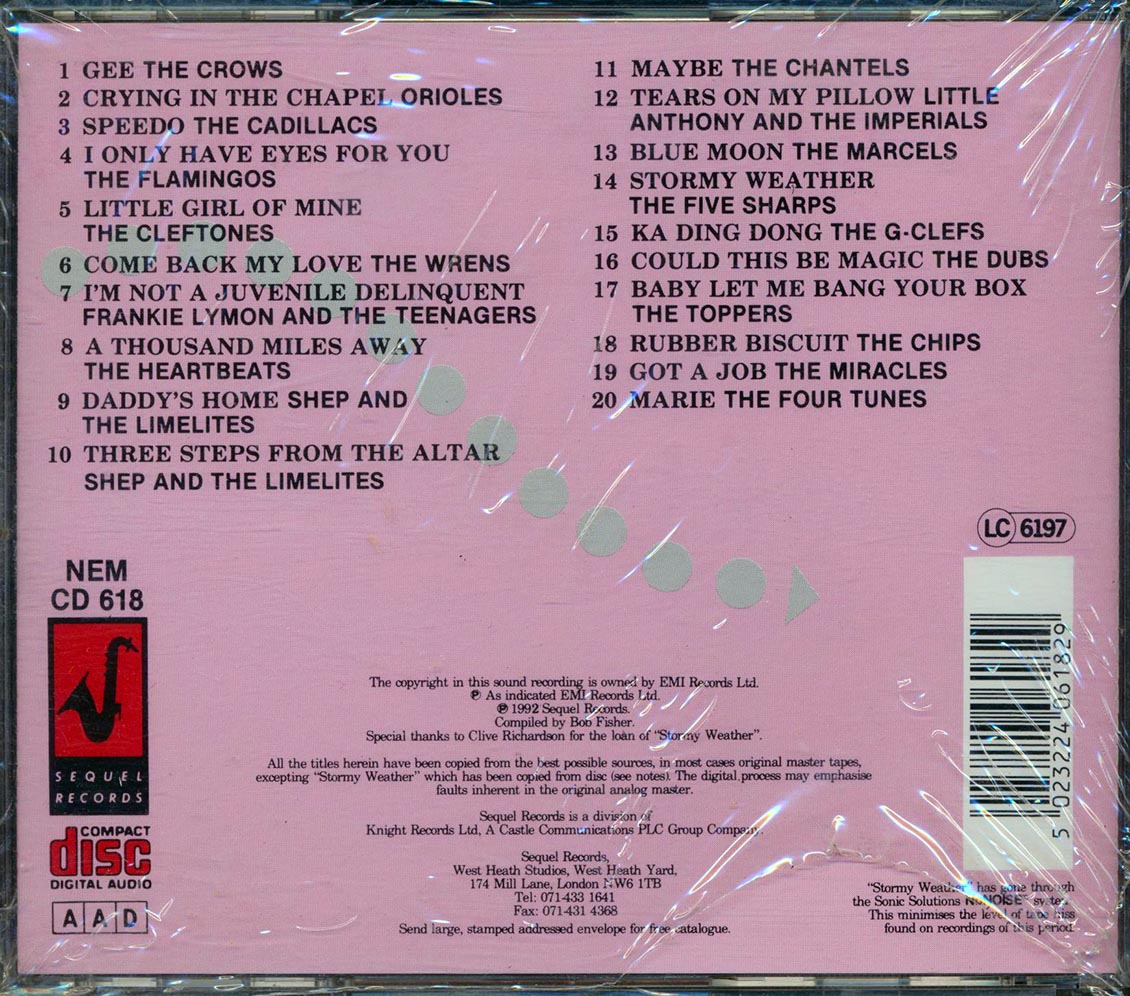 The Crows, The Orioles, The Cadillacs, Etc. - The Ultimate Doo Wop Collection (20 tracks)