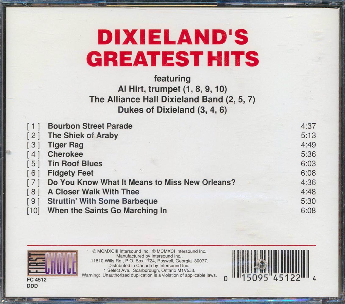 Al Hirt, The Alliance Hall, The Dukes Of Dixieland, Etc. - Dixieland's Greatest Hits