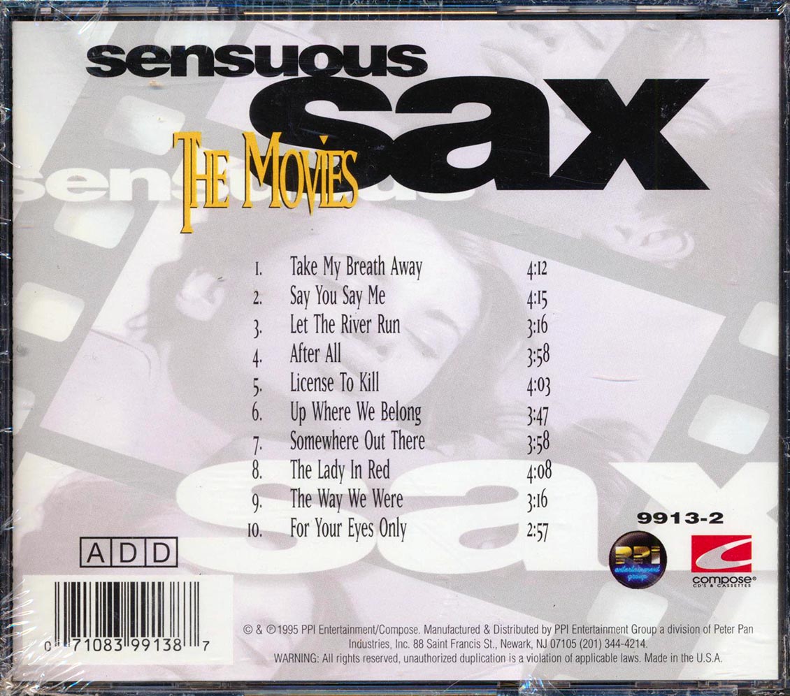 Le Valedon - Sensuous Sax: The Movies (marked/ltd stock)