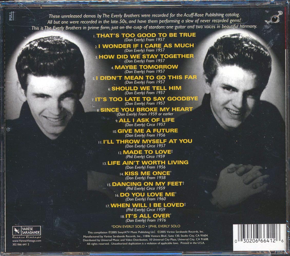 The Everly Brothers - Too Good To Be True
