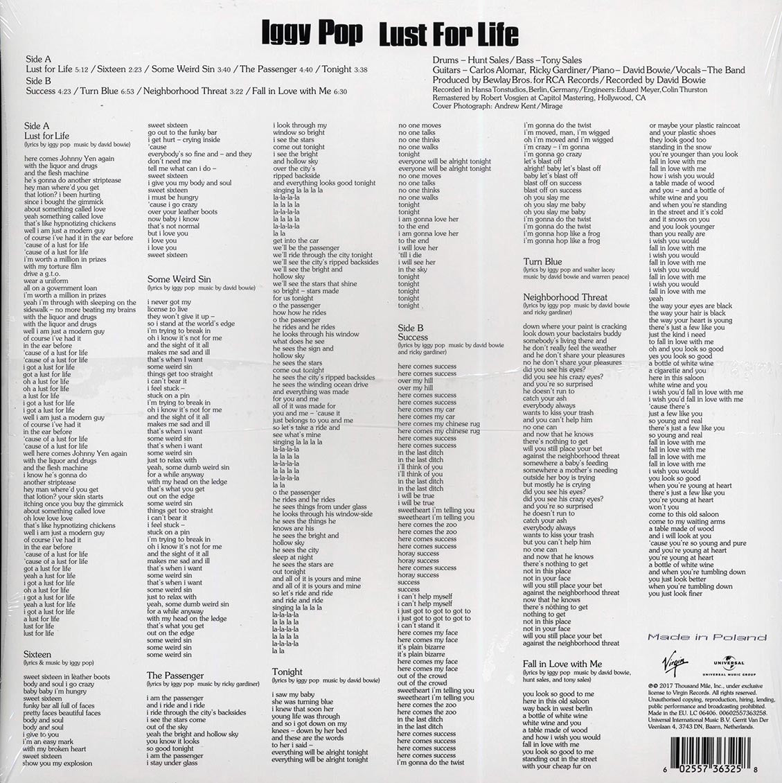 Iggy Pop - Lust For Life (180g)