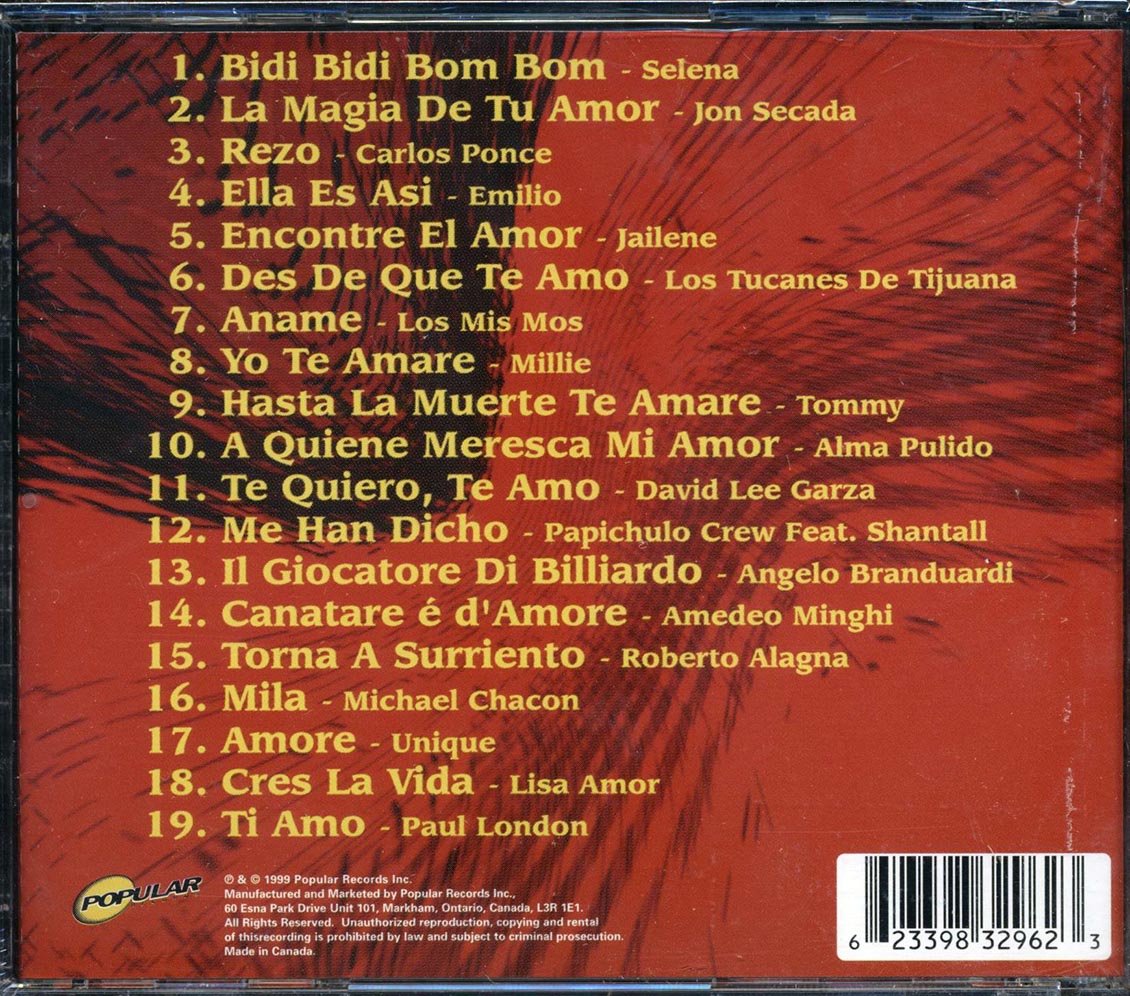 Selena, Jon Secada, Carlos Ponce, Etc. - Ti Amo 1999: Love, Latino Style