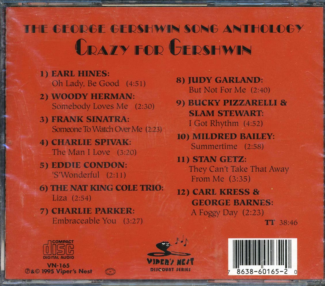 Frank Sinatra, Earl Hines, Woody Herman, Etc. - The George Gershwin Song Anthology: Crazy For Gershwin