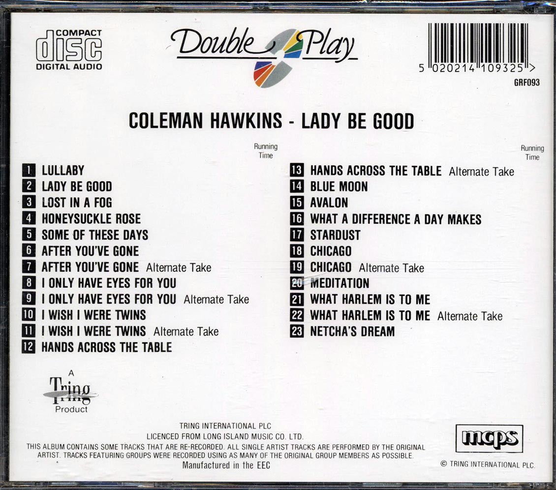 Coleman Hawkins - Lady Be Good (23 tracks)