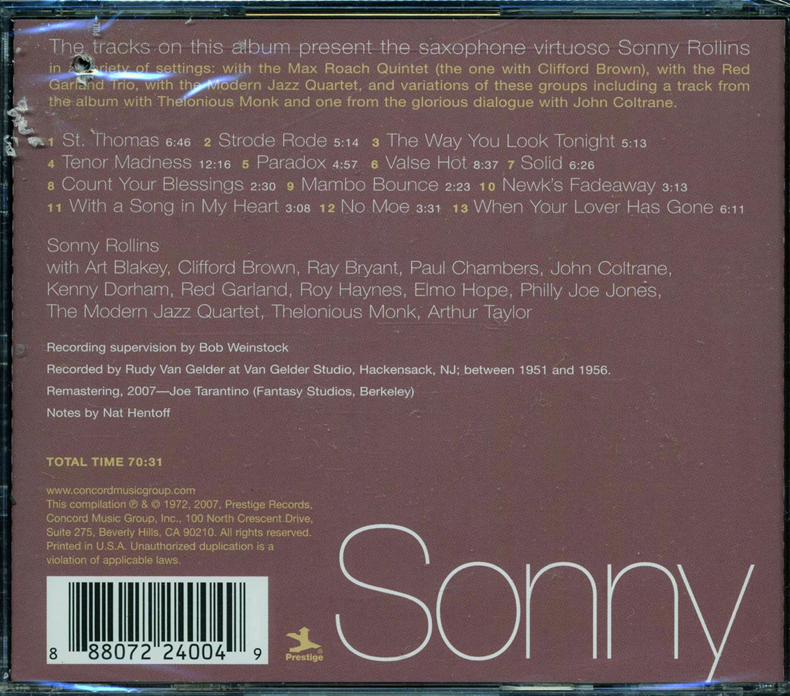 Sonny Rollins - Sonny Rollins (marked/ltd stock)