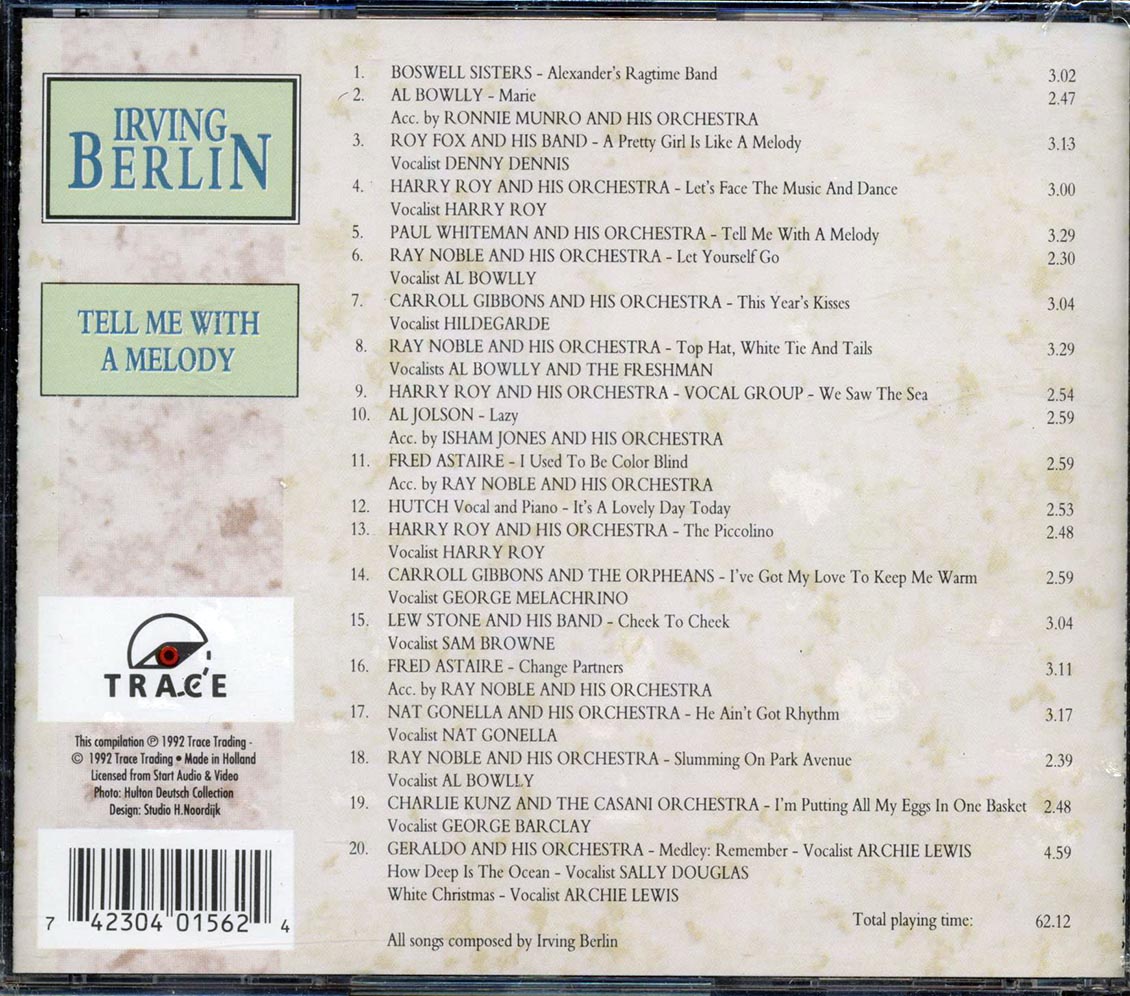 Irving Berlin - The World Of Irving Berlin: Tell Me With A Melody