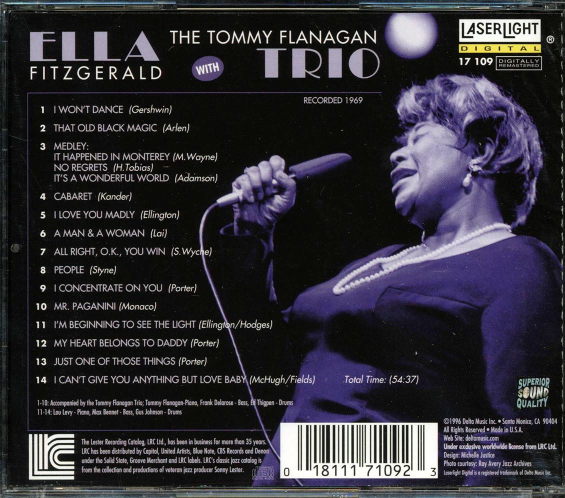 Ella Fitzgerald, Tommy Flanagan Trio - Ella Fitzgerald With The Tommy Flanagan Trio
