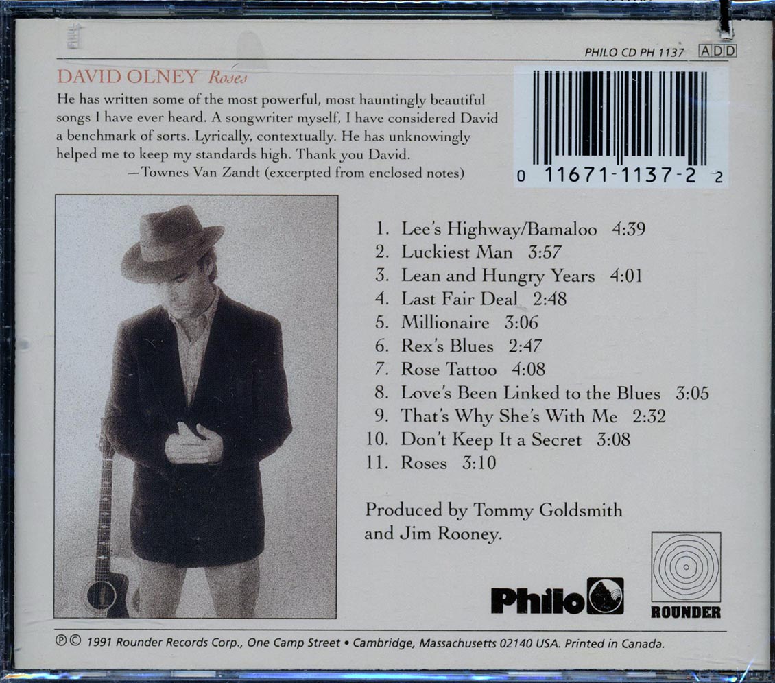 David Olney - Roses (marked/ltd stock)