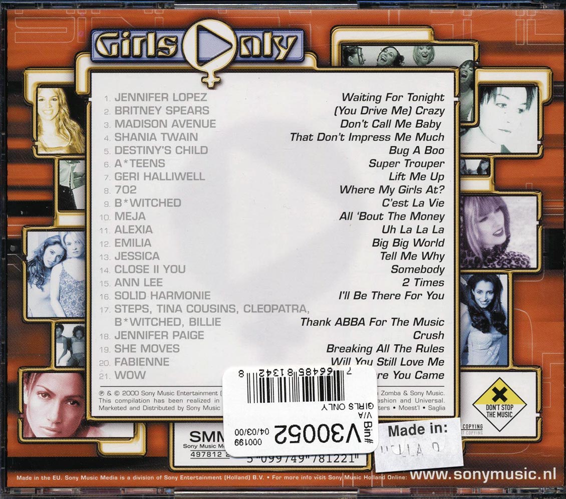 Jennifer Lopez, Britney Spears, Shania Twain, Etc. - Girls Only (21 tracks)