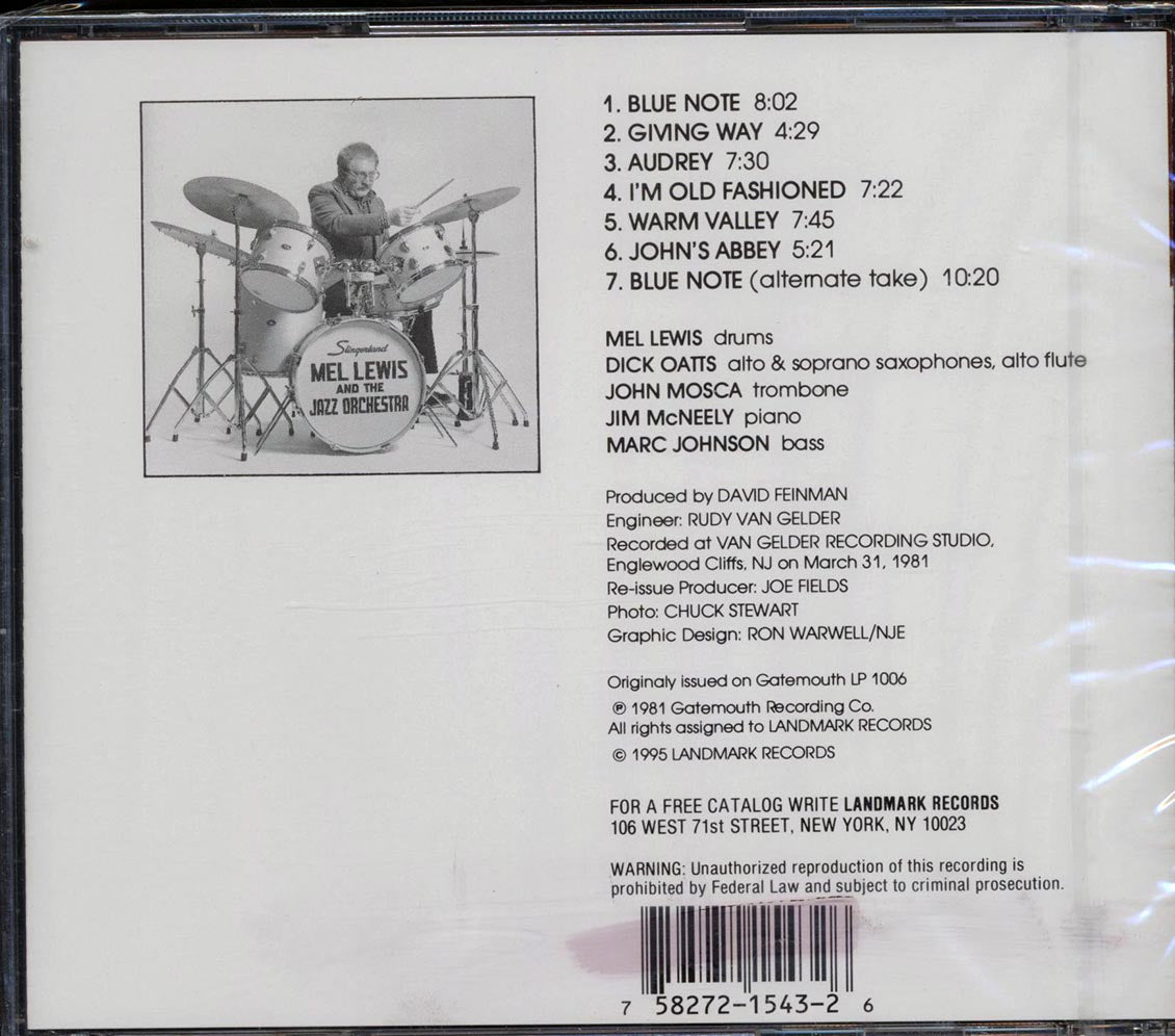 Mel Lewis, Dick Oatts, Joh Mosca, Jim McNeely, Marc Johnson - Mellifuous