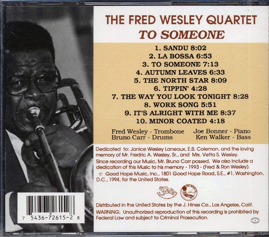 Fred Wesley Quartet - To Someone