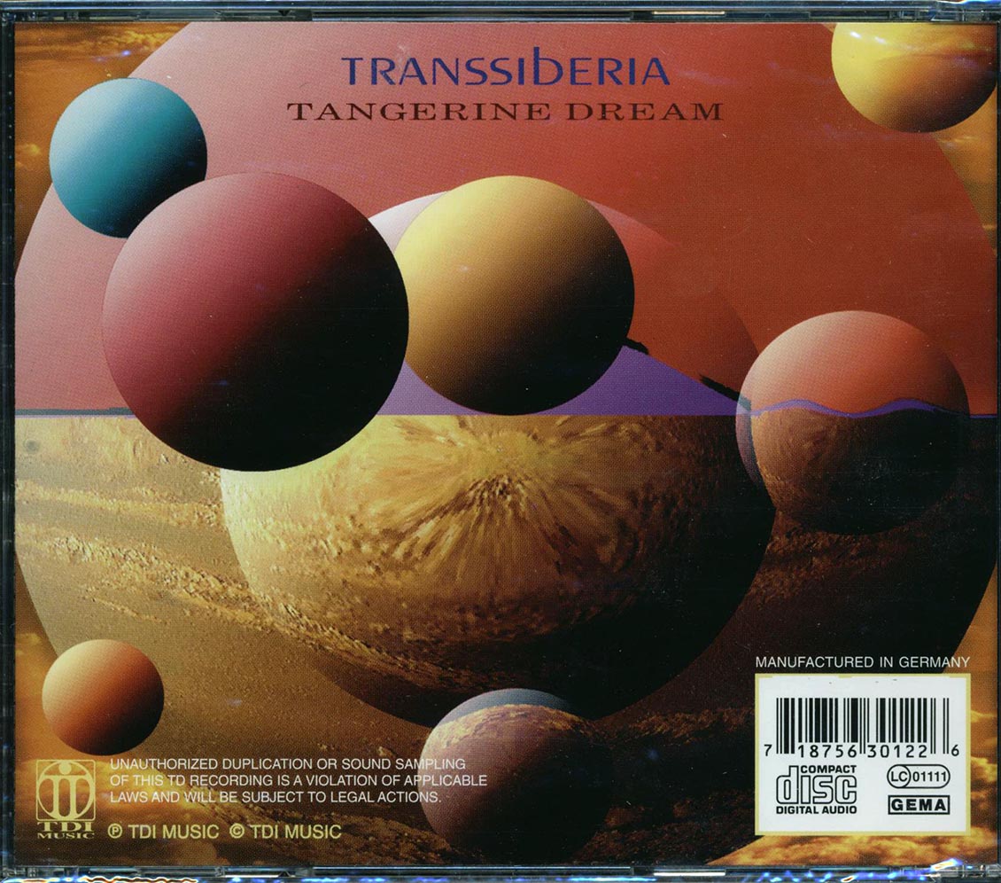 Tangerine Dream - Transsiberia Original Motion Picture Soundtrack