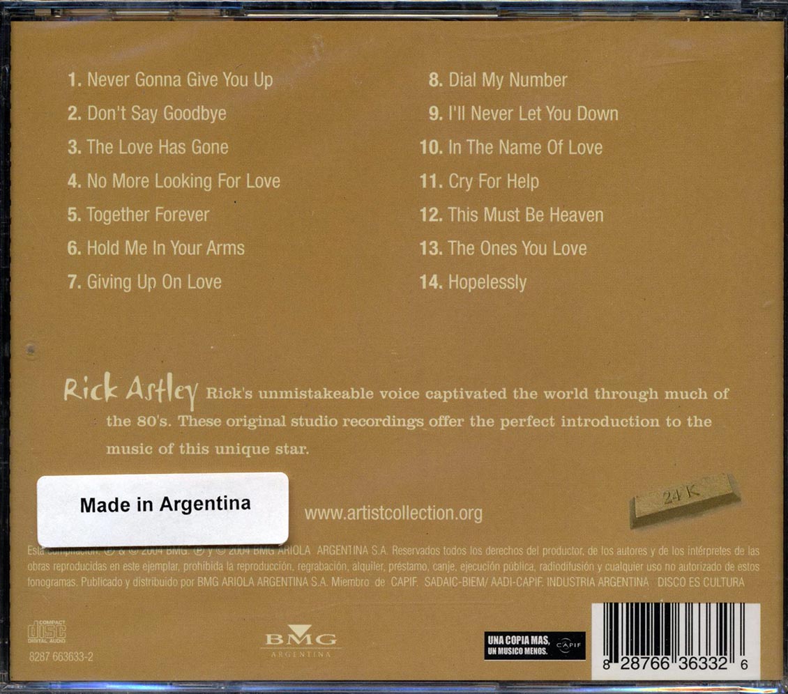 Rick Astley - Artist Collection