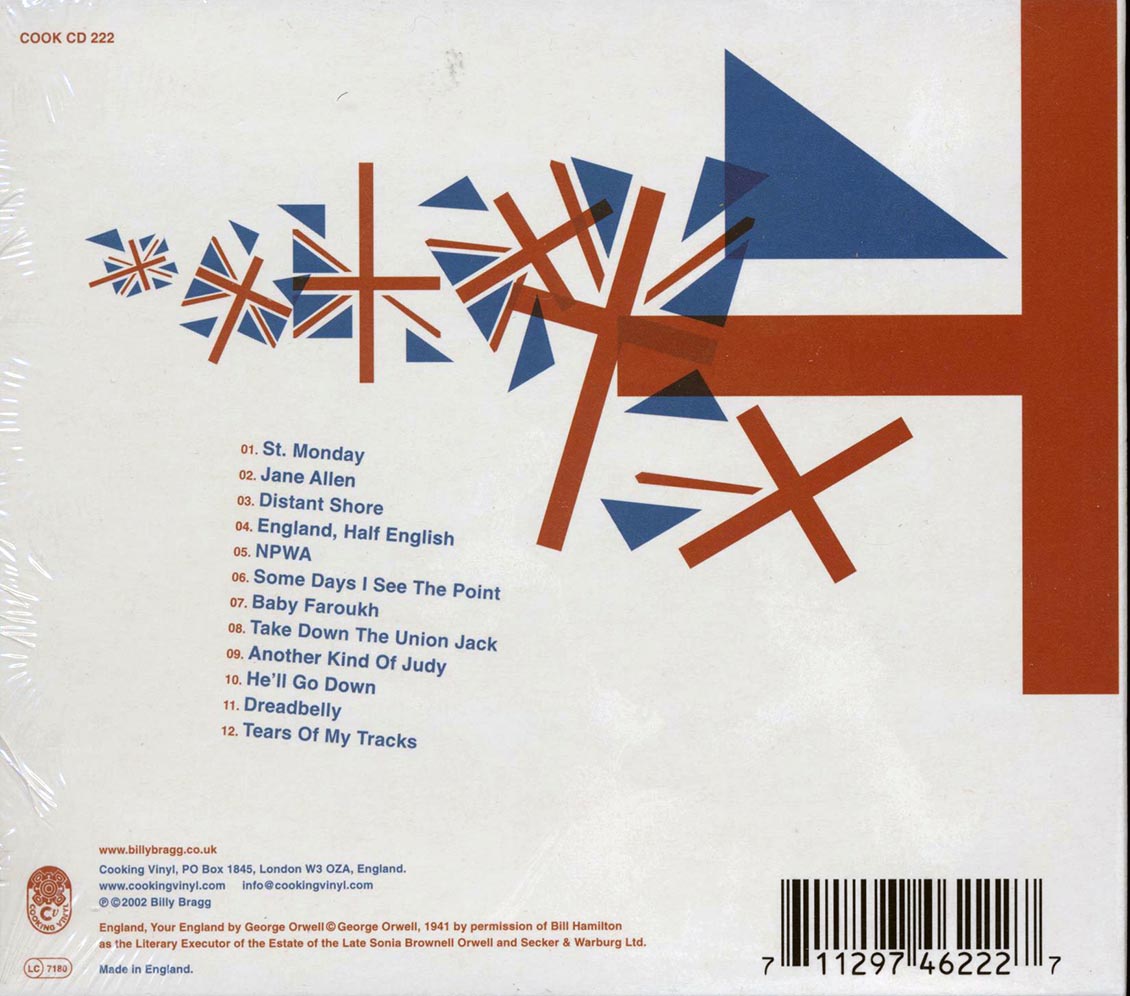 Billy Bragg & The Blokes - England, Half English
