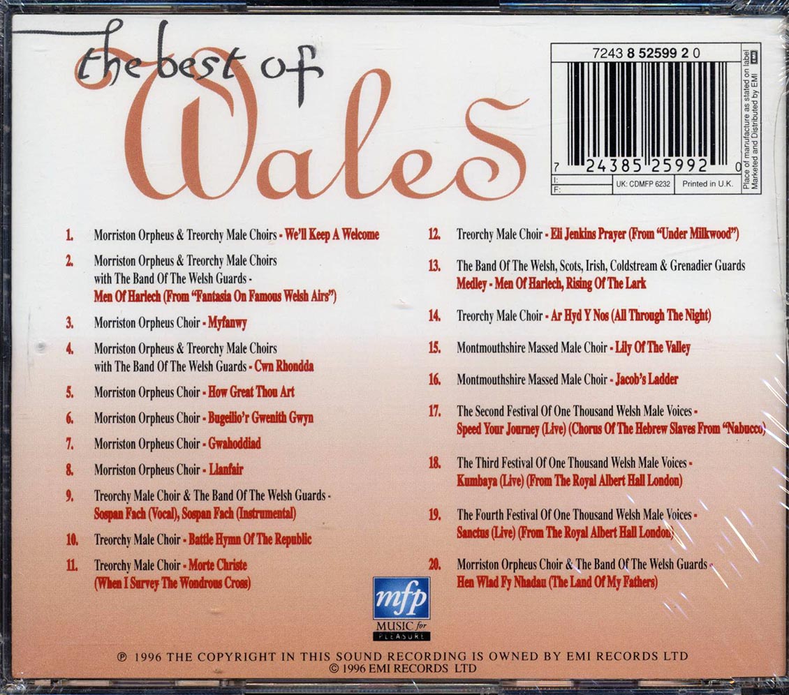 The Morriston Orpheus Choir, Treorchy Male Choir, Etc. - The Best Of Wales