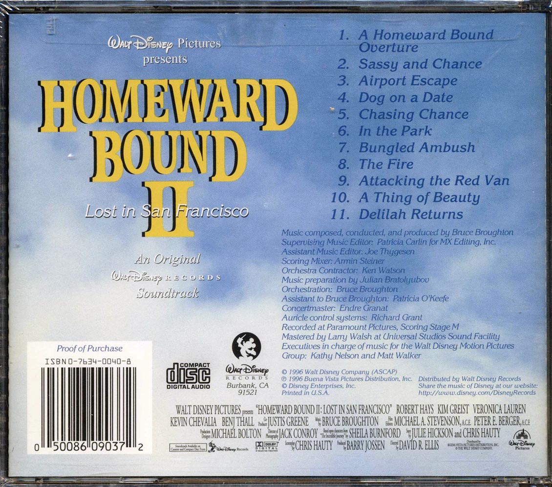 Bruce Broughton - Homeward Bound 2: Lost In San Francisco: An Original Soundtrack