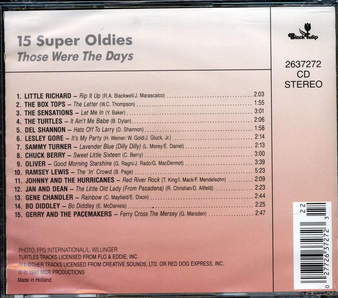 Little Richard, Box Tops, The Sensations, Etc. - 15 Super Oldies: Those Were The Days