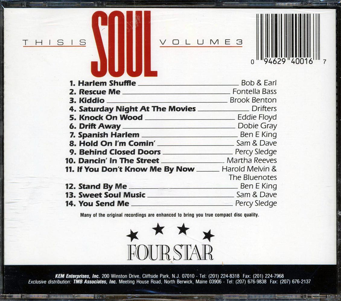 Bob & Earl, Fontella Bass, Brook Benton, The Drifters, Etc. - This Is Soul Volume 3