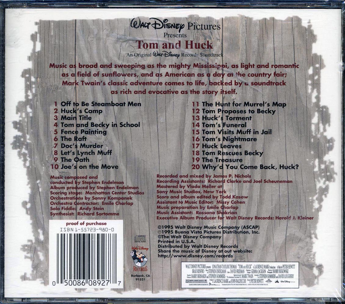 Stephen Endelman - Tom And Huck Original Soundtrack