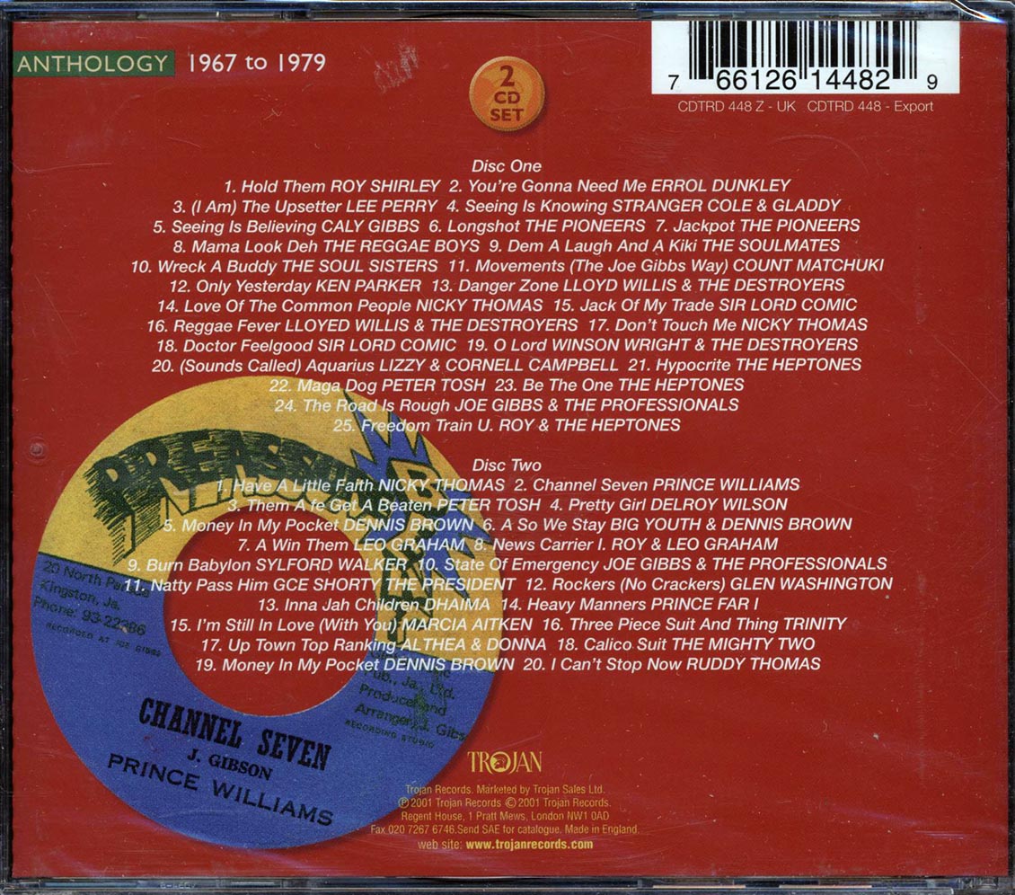 Sylford Walker, U Roy, The Pioneers, Althea & Donna, The Heptones, Etc. - Sylford Walker, U Roy, The Pioneers, Althea & Donna, The Heptones, Etc. Anthology 1967 To 1979: Love Of The Common People (45 tracks) (2xCD)
