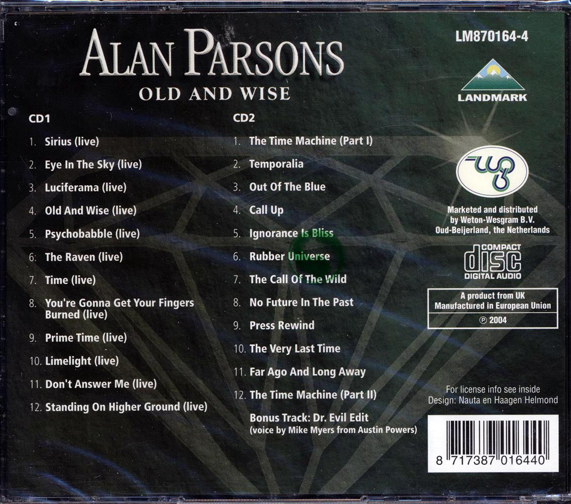 Alan Parsons - Old And Wise: Greatest Hits (25 tracks) (2xCD)