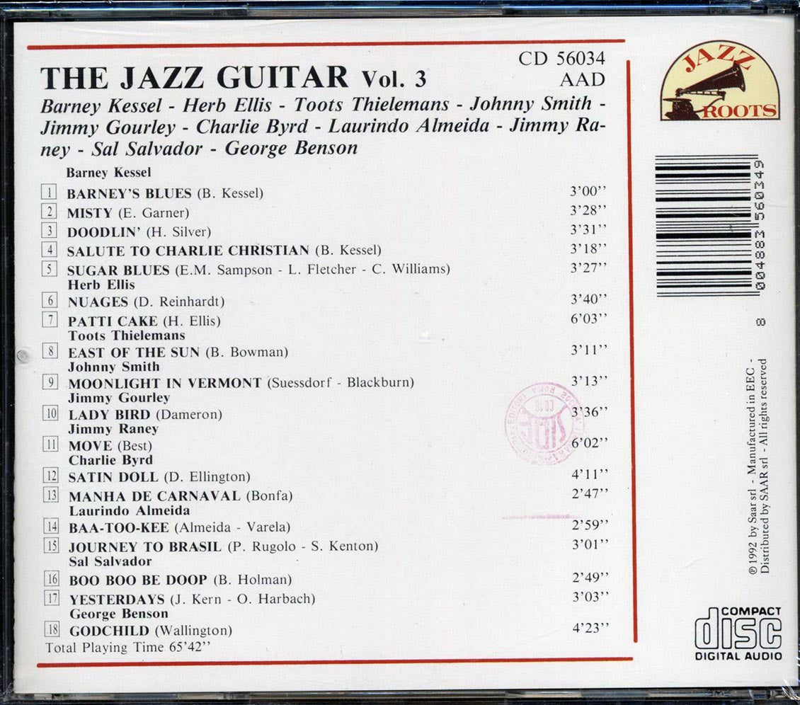 Barney Kessel, Herb Ellis, Toots Thielemans, Etc. - The Jazz Guitar Volume 3