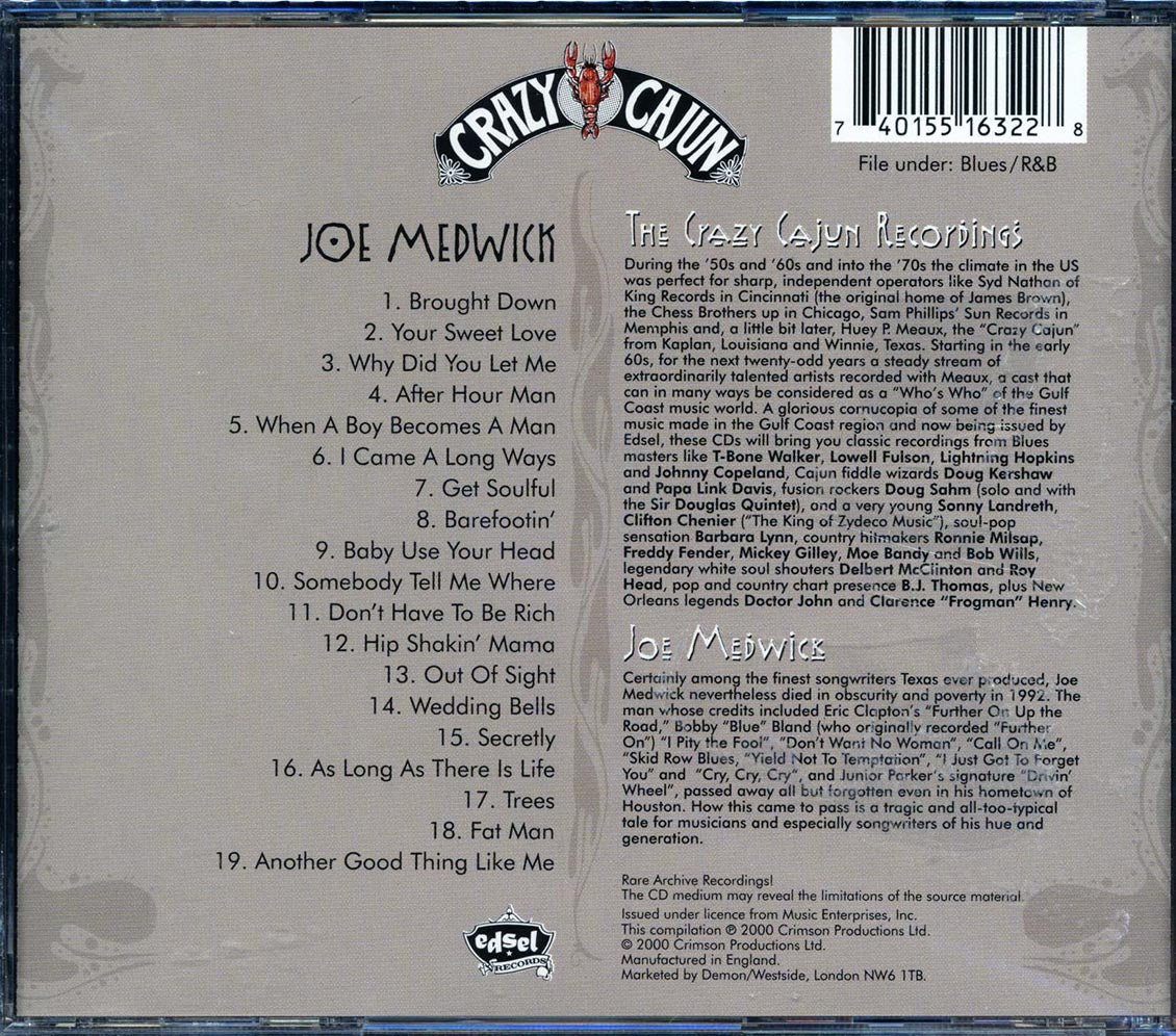Joe Medwick - I'm An After Hour Man: The Crazy Cajun Recordings