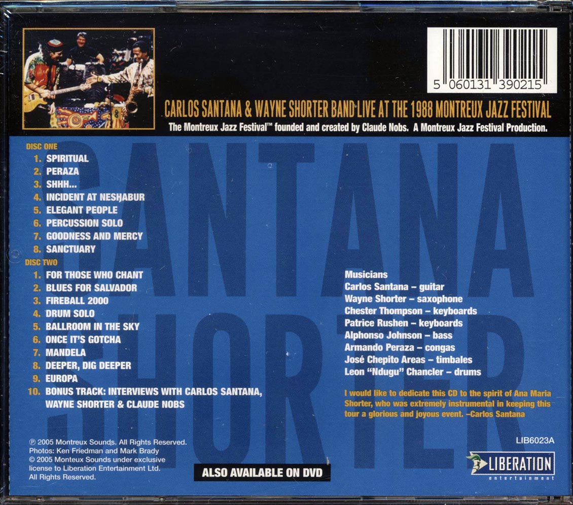 Carlos Santana, Wayne Shorter Band - Live At The 1988 Montreux Jazz Festival (2xCD)