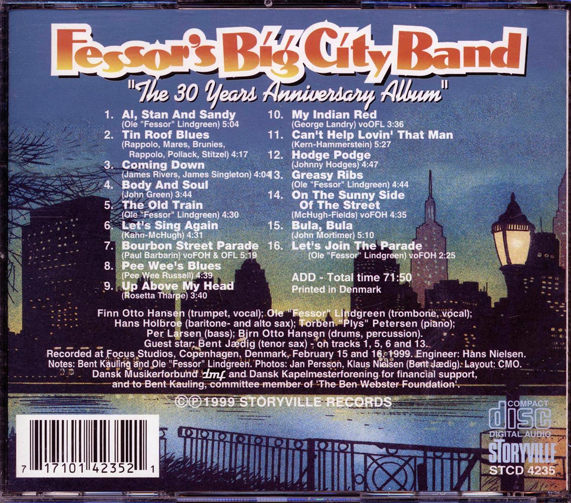 Fessor's Big City Band - 30 Years Anniversary Album