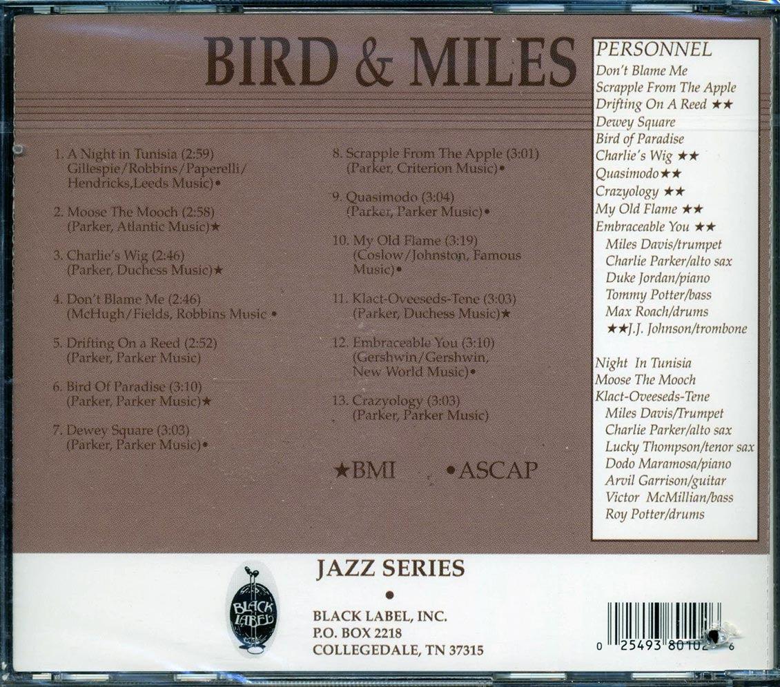 Charlie Parker, Miles Davis - Bird & Miles: Historical Sessions