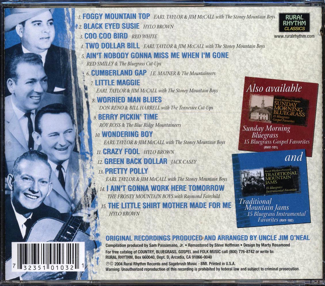 Hylo Brown, Red White, Earl Taylor, Jim McCall, Etc. - Rural Rhythm Presents Mountain Swing: 15 Traditional Bluegrass Favorites (marked/ltd stock)