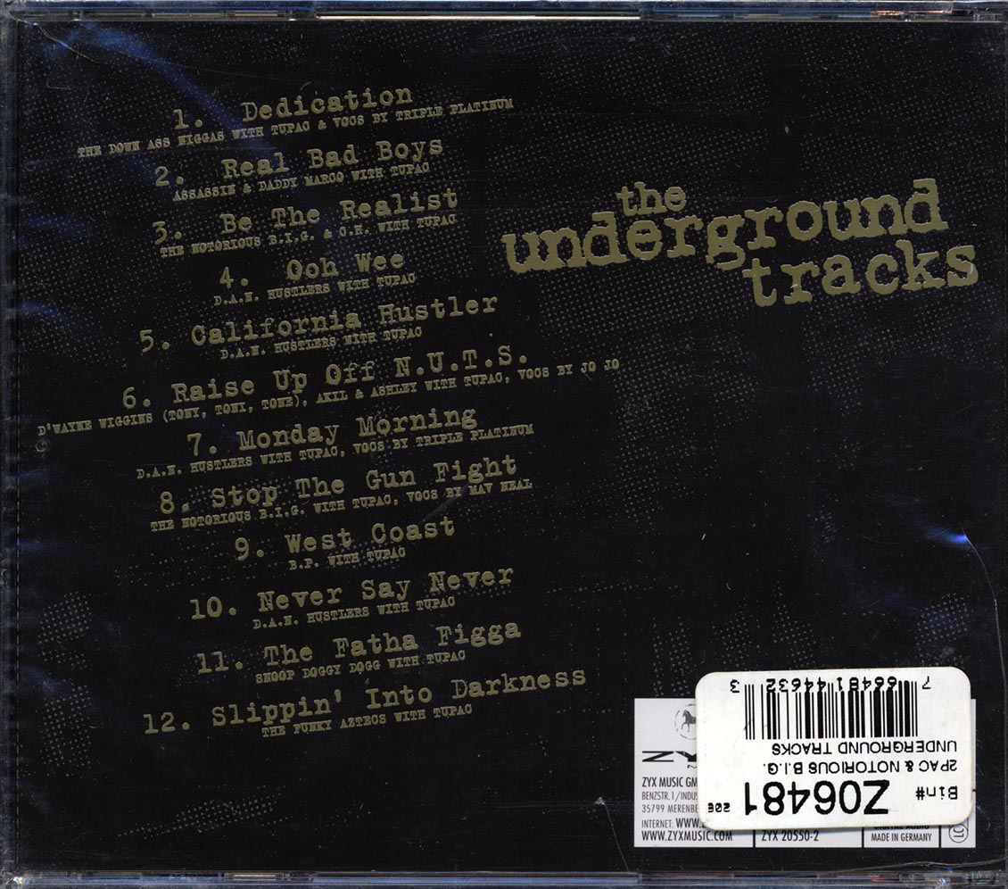 Tupac, Snoop Doggy Dogg, Assassin, Daddy Marco, Notorious BIG, Etc. - The Underground Tracks