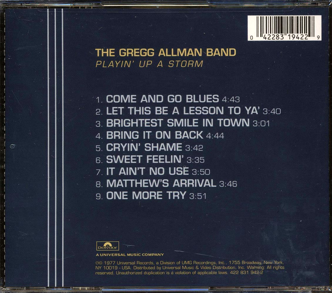 The Gregg Allman Band - Playin' Up A Storm