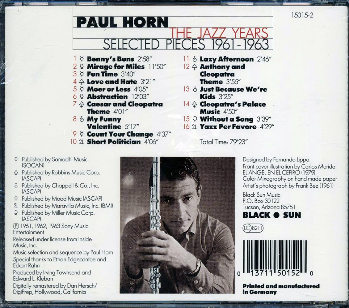 Paul Horn - The Jazz Years: Selected Pieces 1961-1963