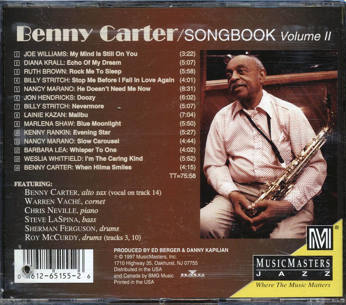 Benny Carter - Songbook Volume 2 (marked/ltd stock)