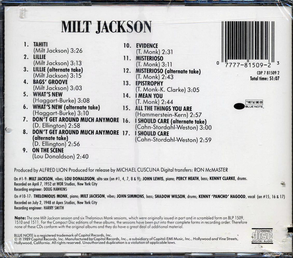 Milt Jackson - Milt Jackson (marked/ltd stock)