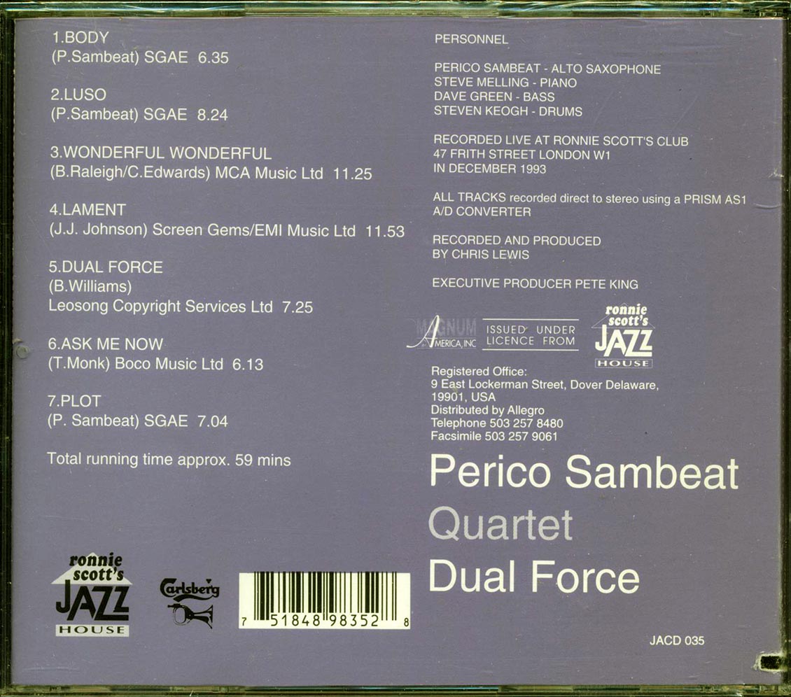 Perico Sambeat Quartet - Dual Force (marked/ltd stock)